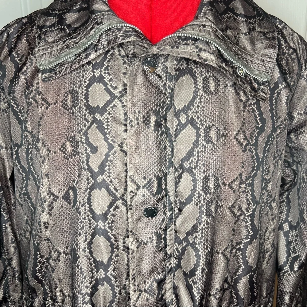 Michael Kors Snake Skin Print Windbreaker Lightweight Coat Jacket Womens Small.